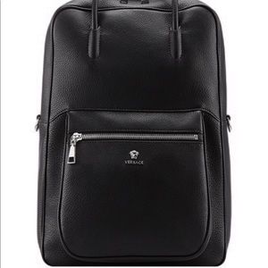 Versace fine grain leather backpack